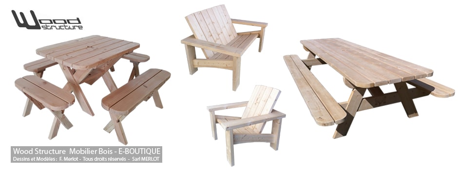 Mobilier Bois – Fauteuil, banc, salon et Table de Jardin – Caillebotis pour terrasse bois – Mirador – Kit Rampe Skate – WOOD STRUCTURE Mobilier Bois - Fauteuil, banc, salon et Table de Jardin - Caillebotis pour terrasse bois - Mirador - Kit Rampe Skate - WOOD STRUCTURE