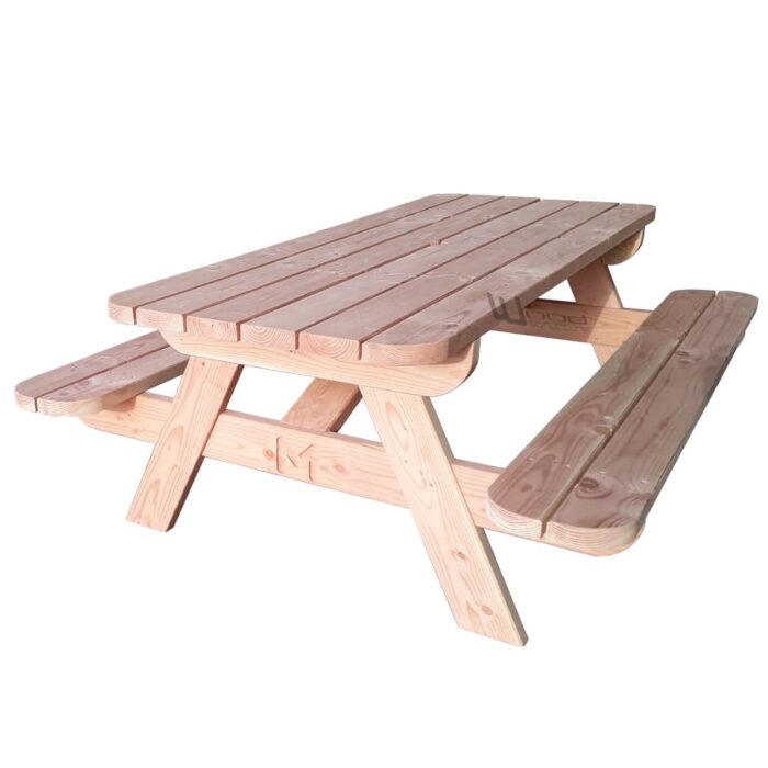 Table pique-nique Bois TLD220 - Table Picnic en Sapin Douglas - Fabriquée en France par la Sarl Merlot & Wood Structure - Fauteuil - Banc - Salon de Jardin
