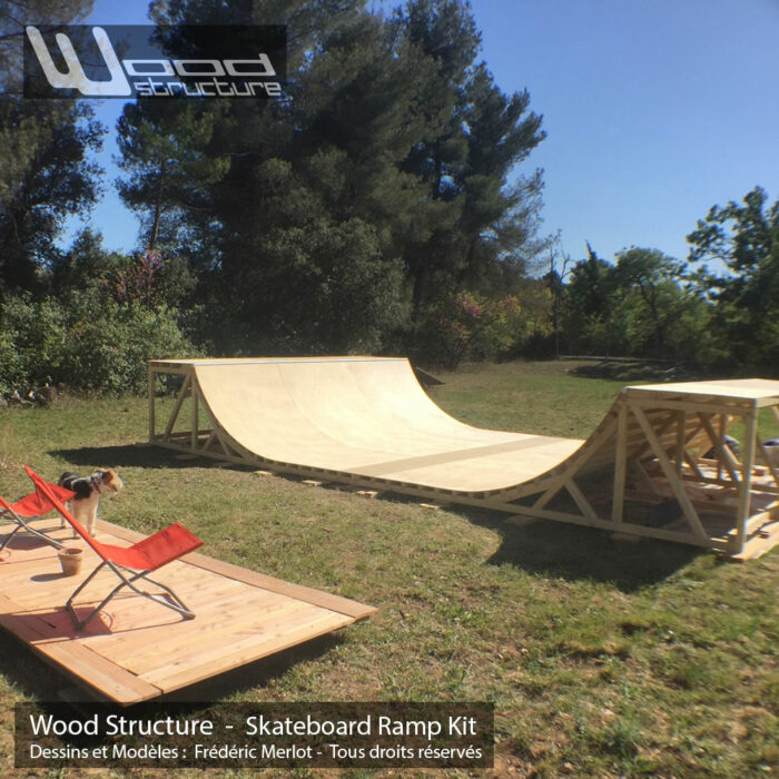 Rampe Skate Kit - Rampe de Skate en kit pré-fabriquée - Wood Structure Skatepark
