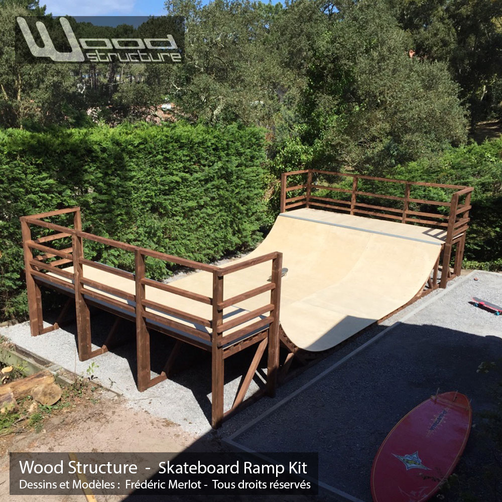 Rampe Skate H120L450 - Design Wood Structure 