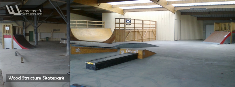 Skatepark Indoor de Vasles (79) - Module et rampe skate - Wood Structure