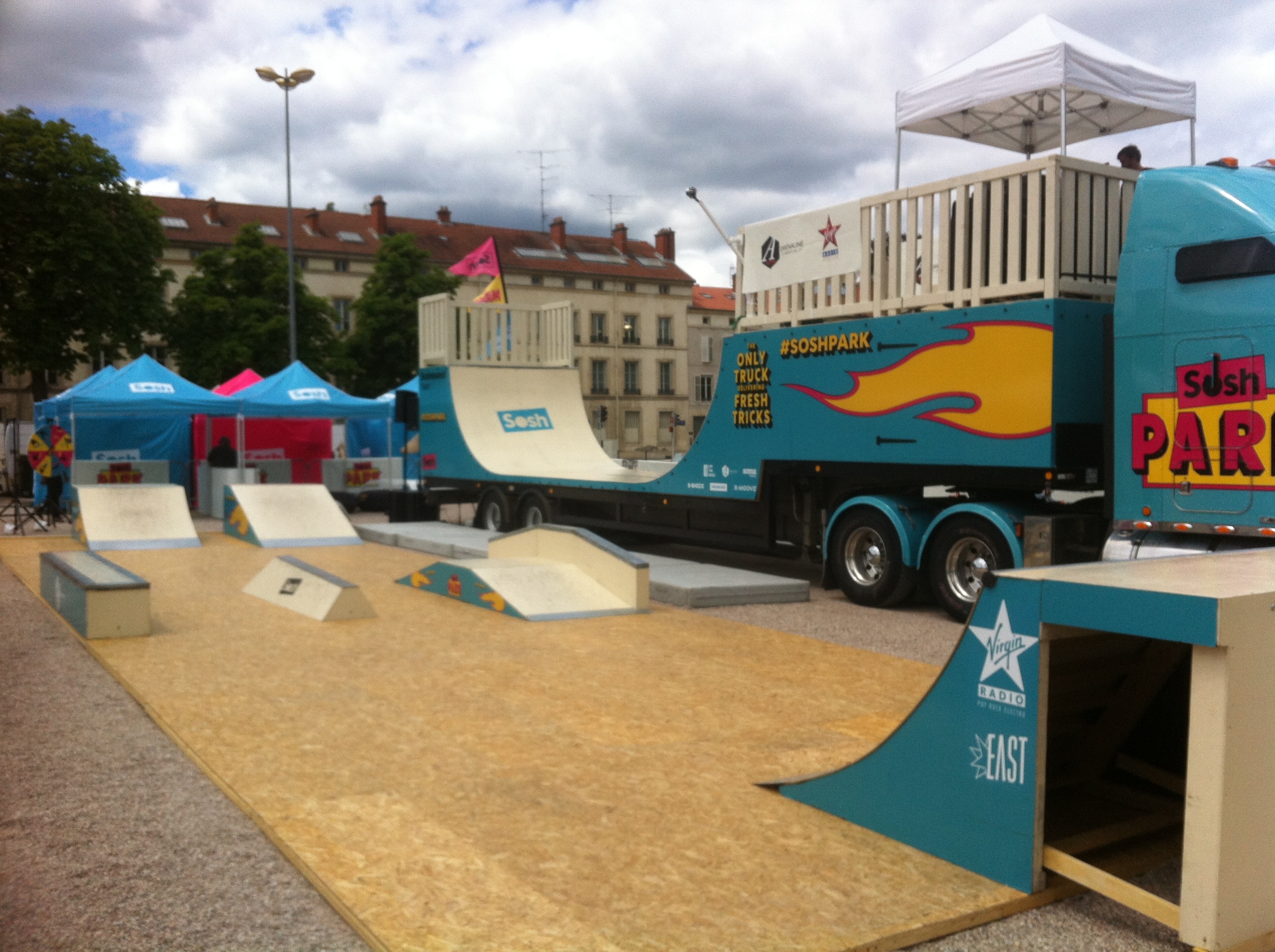 Sosh Park à Nancy - Juin 2015 - Street & Ramp Design by Wood Structure Skatepark
