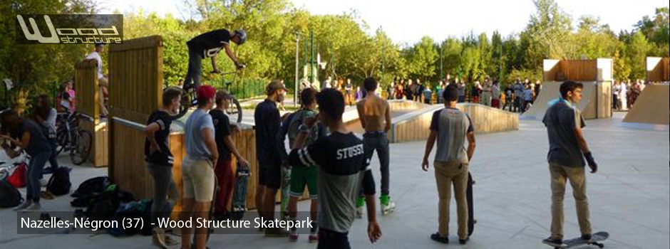 Aire de Street du Skatepark de Nazelles-Négron (37) - Wood Structure Skatepark