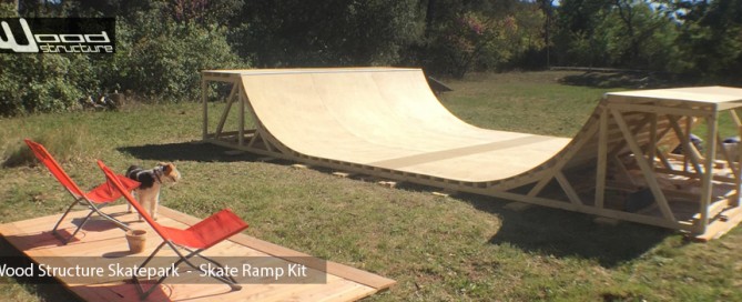 Rampe Skate Kit - Rampe de Skate en kit pré-fabriquée - Wood Structure Skatepark