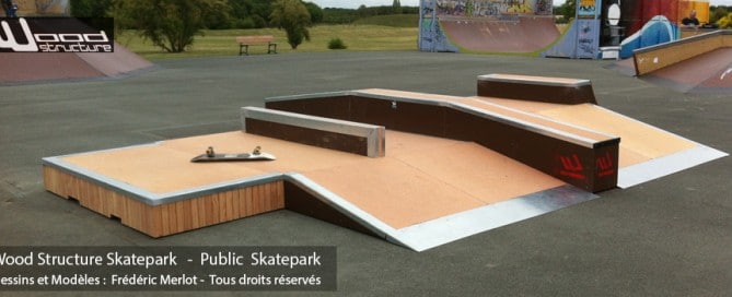 Skatepark de St George d' Oléron | Table Street - Funbox sur-mesure en Skatelite Pro | Installée par Wood Structure | Fabricant de Skatepark depuis 1990