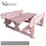 Table de pique-nique banc et dossier - table picnic banc dossier en sapin douglas - Fabriquée en France par la Sarl Merlot & Wood Structure - Fauteuil - Banc - Salon de Jardin