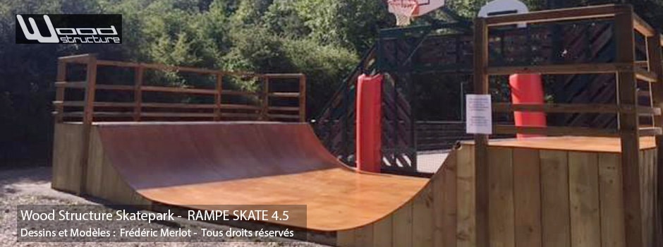 Rampe Skate Kit - Rampe de Skate en kit pré-fabriquée - Mini Rampe - Ramp Skate pour Roller trottinette et bmx - Wood Structure fabricant de Skatepark depuis 1990