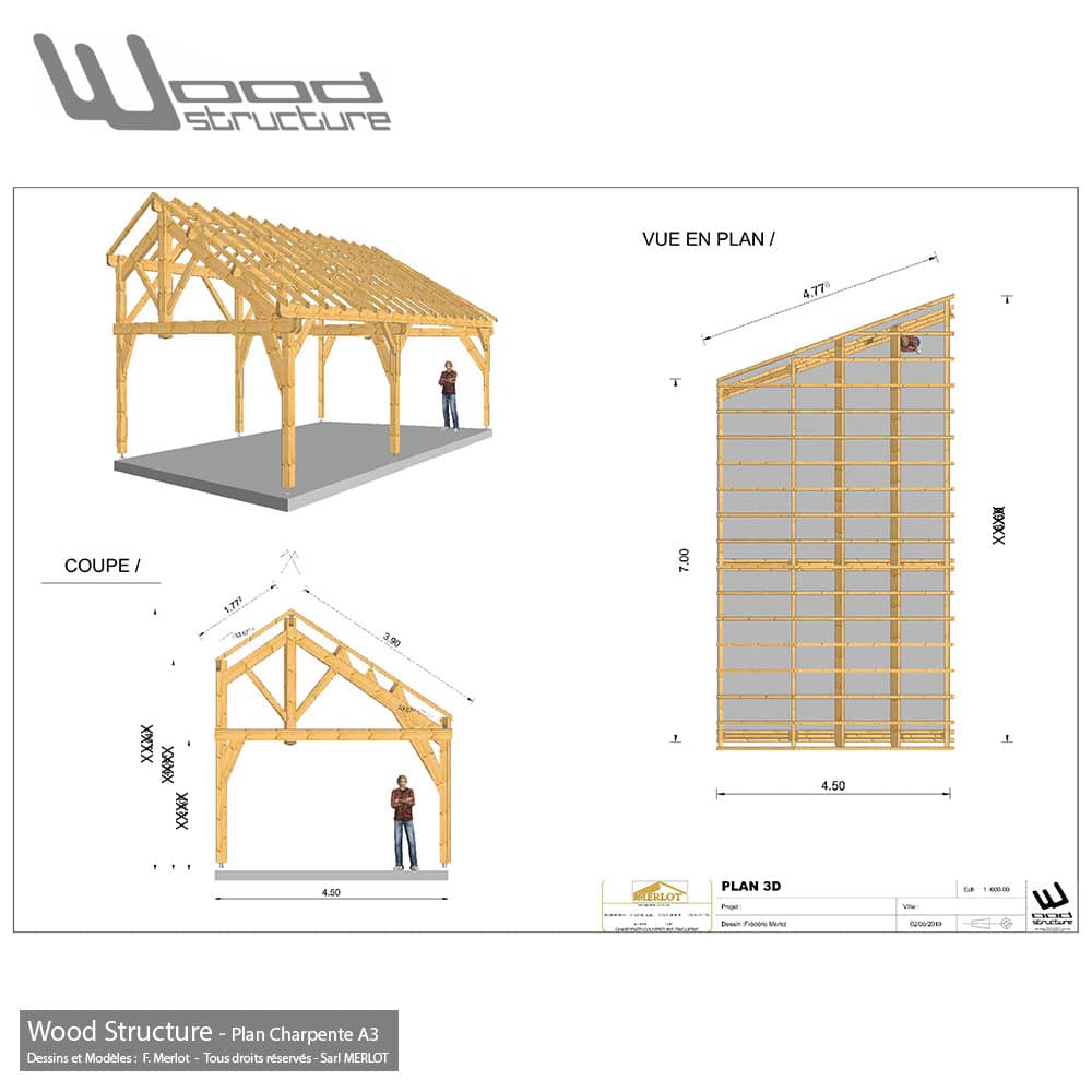 Plan De Charpente Bois Wood Structure
