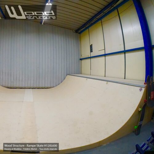 Kit Ramp Skate H120L600 - Module et Rampe Skate et Bowl livré en kit prêt à monter - Wood Structure Skatepark