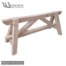 Tréteau Bois 4 Pieds Mini 120 en sapin du nord - Salon de Jardin - Mobilier bois - Fabriquée en France par la Sarl Merlot & Wood Structure - Richelieu - France