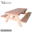 Table pique-nique Bois TLD220 - Table Picnic en Sapin Douglas - Fabriquée en France par la Sarl Merlot & Wood Structure - Fauteuil - Banc - Salon de Jardin