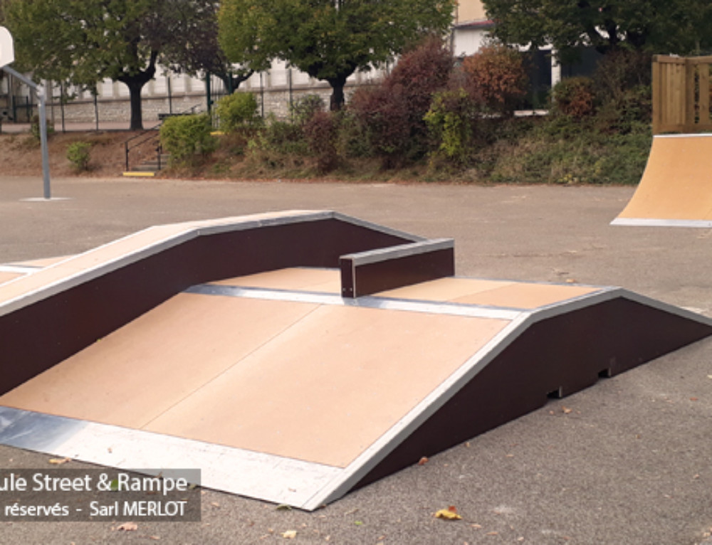 Mini Rampe Skate Privée H120L600 Wood Structure