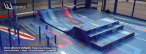 Curb Rampe Skate H100L450 - Playground Adidas ZZ10 à Saint -Denis (93) - Wood Structure - Fabricant de Skatepark