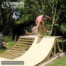 Kit Rampe Skate H100L250 - Design Wood Structure - Mini rampe fabriquée en France par la Sarl Merlot - Rampe livrée en kit - Module skate et rampe skate, roller, bmx, trottinette