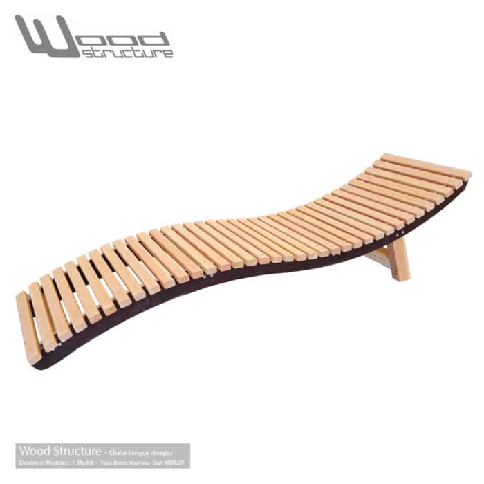 Chaise longue douglas - Design Wood Structure - Fabriquée en France par la Sarl Merlot - Chaise longue - Mobilier bois et Salon de Jardin