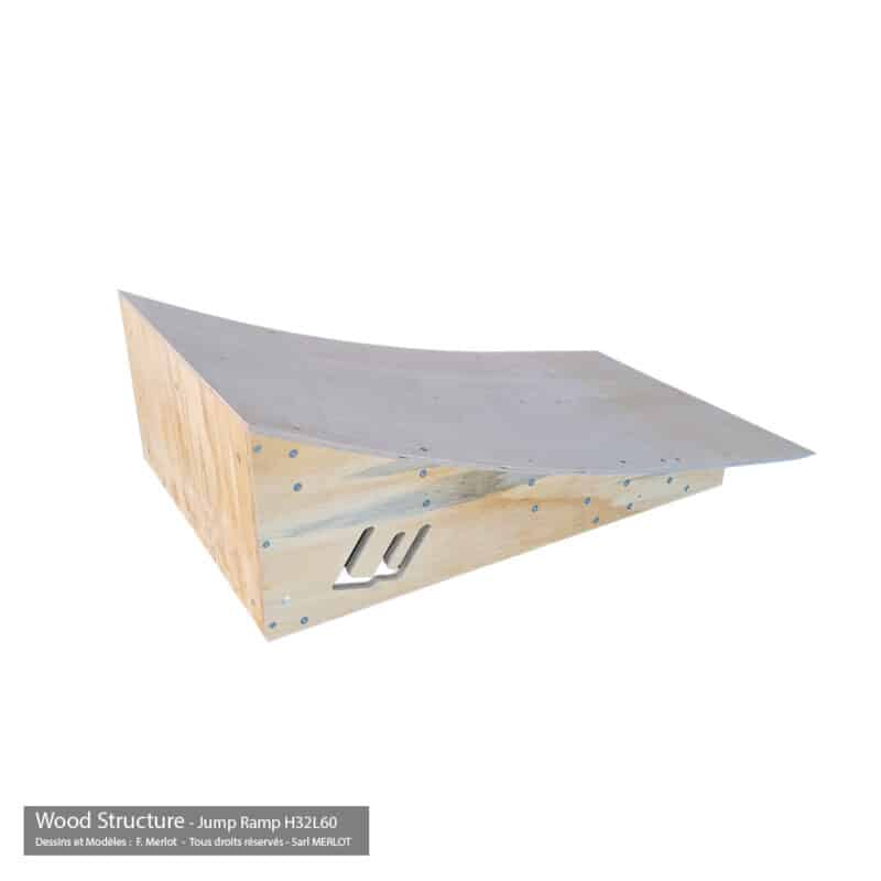 Jump Rampe H32L60 - Wood Structure Skatepark