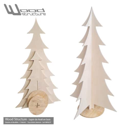 Sapin de Noël en bois - Décoration de Noël en bois - Elément décoratif en bois - Fabriqué en France - Val de Loire par Wood Structure Mobilier