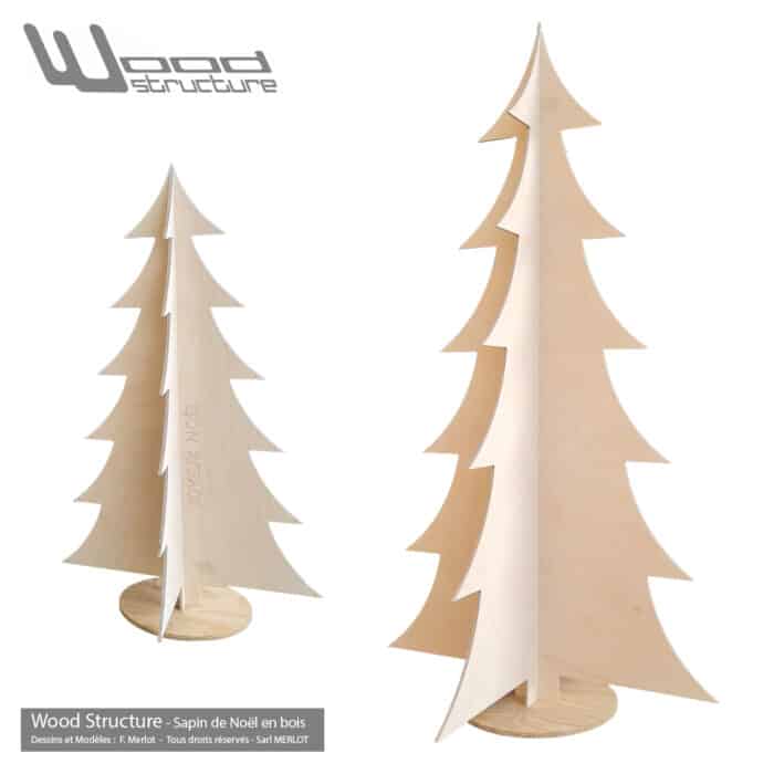 Sapin de Noël en bois - Décoration de Noël en bois - Elément décoratif en bois - Fabriqué en France - Val de Loire par Wood Structure Mobilier