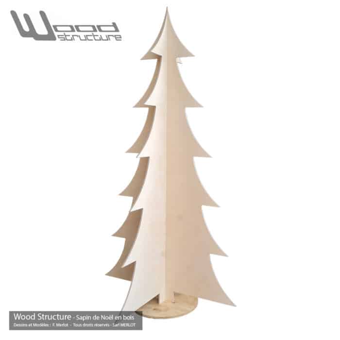 Sapin de Noël en bois - Décoration de Noël en bois - Elément décoratif en bois - Fabriqué en France - Val de Loire par Wood Structure Mobilier