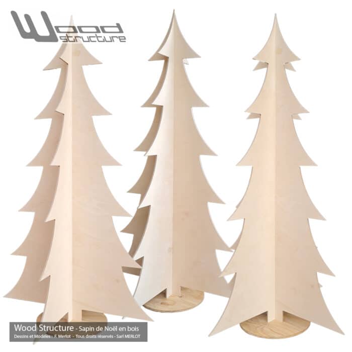 Sapin de Noël en bois - Décoration de Noël en bois - Elément décoratif en bois - Fabriqué en France - Val de Loire par Wood Structure Mobilier