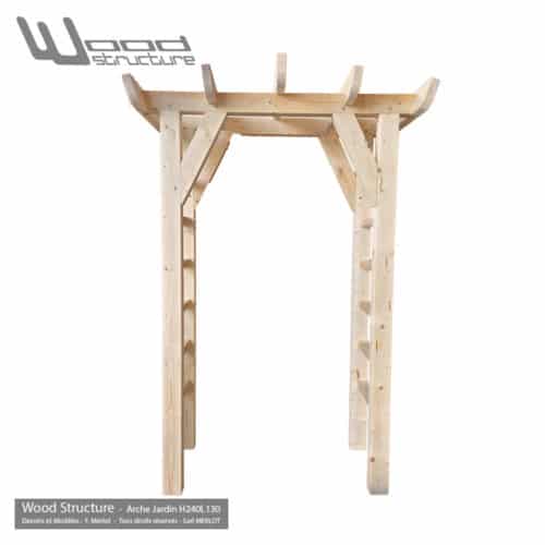 Arche de jardin - 2.40 x 1.30 m - Kit Charpente bois - Wood Structure - Arche de jardin en sapin du nord - Livrée en kit avec fourniture et plan de montage - Fabriqué en France à Richelieu - Indre-et-Loire - Touraine - Région Centre Val de Loire