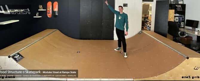 Mini-Rampe transportable - Riding Zone TV - Skateboard - Roller - Trottinette freestyle - Fabriquée par Wood Structure et la Sarl MERLOT Richelieu (37) Concepteur et fabricant de Skatepark depuis 1990